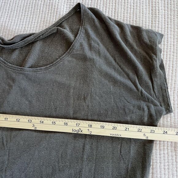 Eileen Fisher Shirt Women XL Brown Linen Scoop Neck Dolman Tunic Top Neutral - Picture 7 of 10